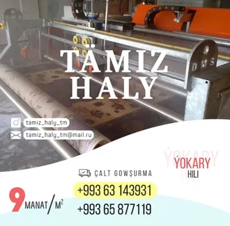 TAMIZ HALY -- Профессиональная химчистка ковров в Ашхабаде!!!