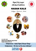 Aşgabatda Türkiýeli nakgaş Hasan Kaleniň sergisi geçiriler