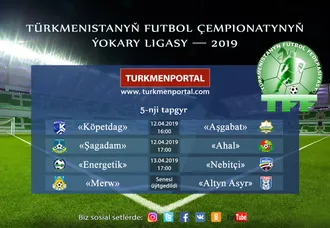 April 12, starts the fifth round of the 2019 Turkmenistan Higher League