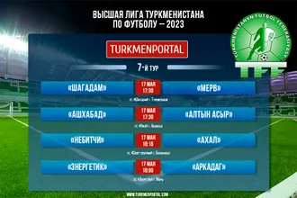 Schedule of the 7th round of the championship of Turkmenistan on football-2023