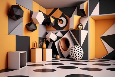 Geometric patterns in the interior: several relevant design solutions
