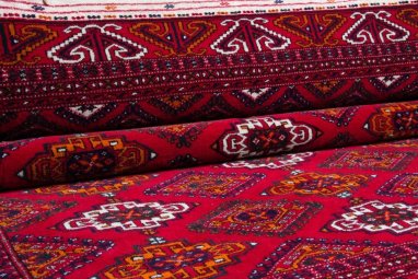 Ethnical carpets: originality and saturation of colors