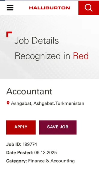 В компанию Halliburton требуется БУХГАЛТЕР - Бухгалтер